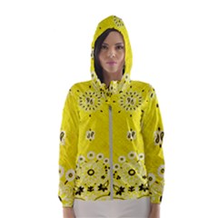 Grunge Yellow Bandana Hooded Windbreaker (women) by dressshop