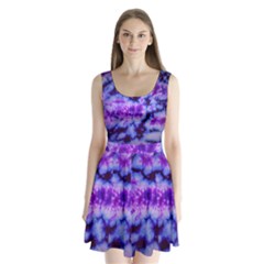 Tie Dye 1 Split Back Mini Dress  by dressshop