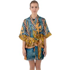 Turty- All Quarter Sleeve Kimono Robe by ArtByAng