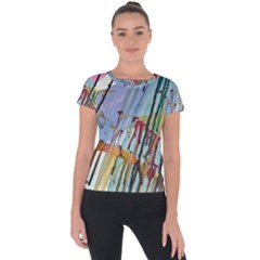 Chaos In Colour  Short Sleeve Sports Top  by ArtByAng