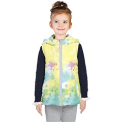 Abstract Pattern Color Art Texture Kid s Hooded Puffer Vest by Nexatart