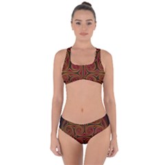 Beautiful Art Pattern Criss Cross Bikini Set