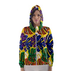 Design Decoration Decor Pattern Hooded Windbreaker (women) by Nexatart