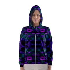 Abstract Pattern Desktop Wallpaper Hooded Windbreaker (women)