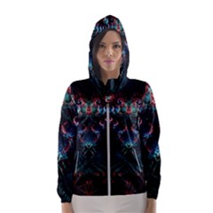 Background Texture Pattern Hooded Windbreaker (women)
