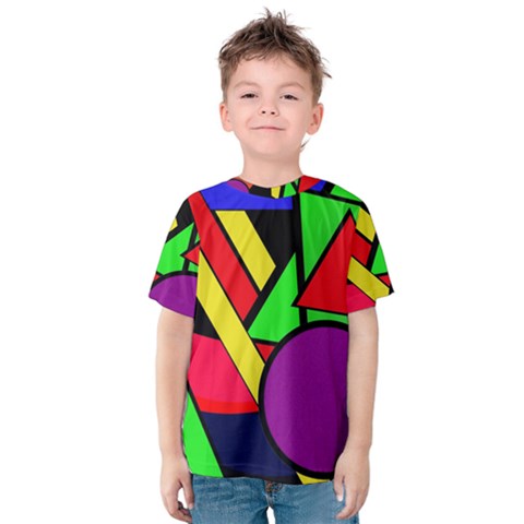 Background Color Art Pattern Form Kids  Cotton Tee by Nexatart