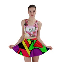 Background Color Art Pattern Form Mini Skirt by Nexatart