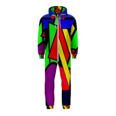 Background Color Art Pattern Form Hooded Jumpsuit (kids) by Nexatart