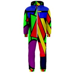 Background Color Art Pattern Form Hooded Jumpsuit (men)  by Nexatart