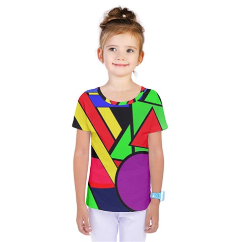 Background Color Art Pattern Form Kids  One Piece Tee by Nexatart