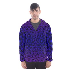 Background Lines Pattern Line Art Hooded Windbreaker (men) by Nexatart