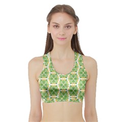 Pattern Abstract Decoration Flower Sports Bra With Border by Nexatart