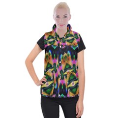 Butterfly Color Pop Art Women s Button Up Vest by Nexatart