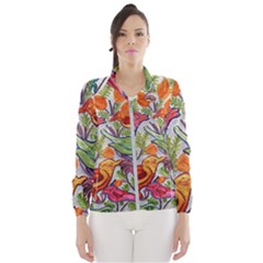 Art Flower Pattern Background Windbreaker (women) by Nexatart