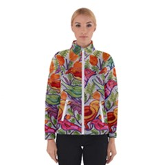 Art Flower Pattern Background Winter Jacket by Nexatart