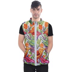 Art Flower Pattern Background Men s Puffer Vest by Nexatart