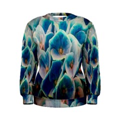 Hydrangeas Blossom Bloom Blue Women s Sweatshirt by Nexatart