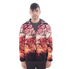 October Sunset Hooded Windbreaker (men) by bloomingvinedesign