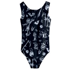 Halloween Pattern Kids  Cut-out Back One Piece Swimsuit by Valentinaart