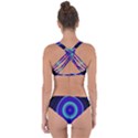 Digital Art Background Pink Blue Criss Cross Bikini Set View2