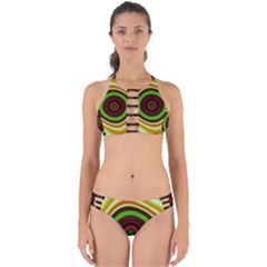 Digital Art Background Yellow Red Perfectly Cut Out Bikini Set by Sapixe