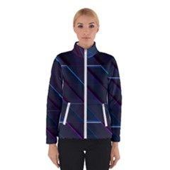 Glass Scifi Violet Ultraviolet Winter Jacket by Sapixe