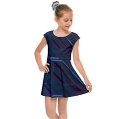 Glass Scifi Violet Ultraviolet Kids Cap Sleeve Dress by Sapixe