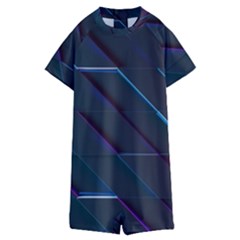 Glass Scifi Violet Ultraviolet Kids  Boyleg Half Suit Swimwear by Sapixe