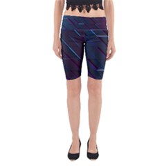 Glass Scifi Violet Ultraviolet Yoga Cropped Leggings by Sapixe