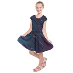 Glass Scifi Violet Ultraviolet Kids  Short Sleeve Dress by Sapixe