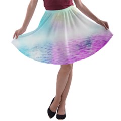 Background Art Abstract Watercolor A-line Skater Skirt by Sapixe