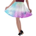 Background Art Abstract Watercolor A-line Skater Skirt View2