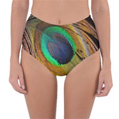 Bird Feather Background Nature Reversible High-waist Bikini Bottoms by Sapixe