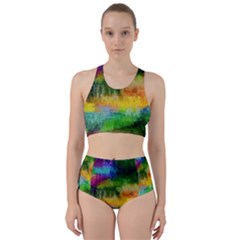 Pattern Texture Background Color Racer Back Bikini Set by Sapixe