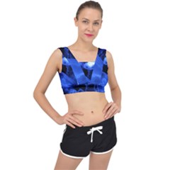 Jellyfish Sea Diving Sea Animal V-back Sports Bra by Sapixe