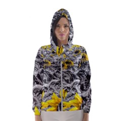 Sunflower Field Girasol Sunflower Hooded Windbreaker (women) by Sapixe