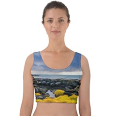 Iceland Nature Mountains Landscape Velvet Crop Top by Sapixe