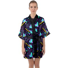 Memphis Style 1 Quarter Sleeve Kimono Robe by JadehawksAnD