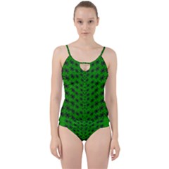 Forest Flowers In The Green Soft Ornate Nature Cut Out Top Tankini Set by pepitasart