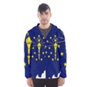 Flag Map of Indiana Hooded Windbreaker (Men) View1