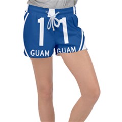 Guam Highway 1 Route Marker Women s Velour Lounge Shorts by abbeyz71