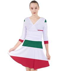 Patriote Flag Quarter Sleeve Front Wrap Dress by abbeyz71