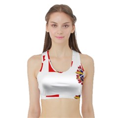 Flag Of Canadian Armed Forces Sports Bra With Border by abbeyz71