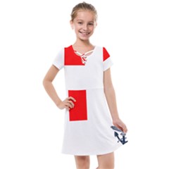 Naval Ensign Of Canada Kids  Cross Web Dress by abbeyz71