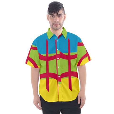 Berber Ethnic Flag Men s Short Sleeve Shirt by abbeyz71