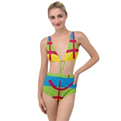 Berber Ethnic Flag Tied Up Two Piece Swimsuit by abbeyz71