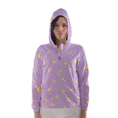 Candy Corn (purple) Hooded Windbreaker (women) by JessisArt