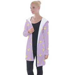 Candy Corn (purple) Longline Hooded Cardigan by JessisArt