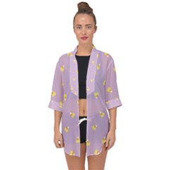 Candy Corn (purple) Open Front Chiffon Kimono by JessisArt