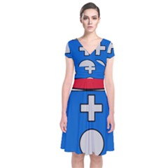 Coat Of Arms Of Galicia Short Sleeve Front Wrap Dress by abbeyz71